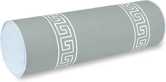 Hofdeco Premium Coastal Grandmillennial Patio Indoor Outdoor Bolster Pillow Cover Only, 8"x24" Wa... | Amazon (US)