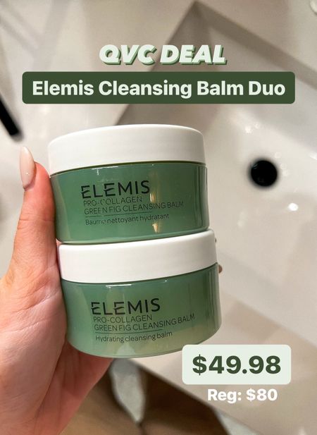 The BEST cleansing balm from @elemis. Get TWO for $35 @qvc with new customer/email code "WELCOMEQ15”  Returning customers can get $10 off with HELLO10
#LoveQVC #ad

#LTKBeauty #LTKFindsUnder50 #LTKSaleAlert