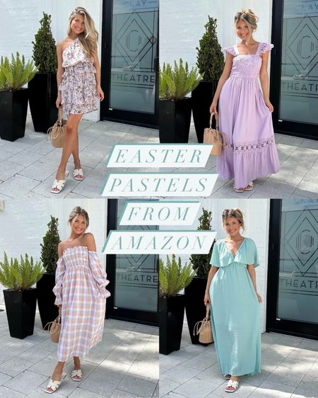 Easter dresses. Pastel dresses. Spring dresses. Mom style. Mom fashion. Affordable fashion. Amazon fashion.

#LTKfindsunder50 #LTKstyletip #LTKSeasonal