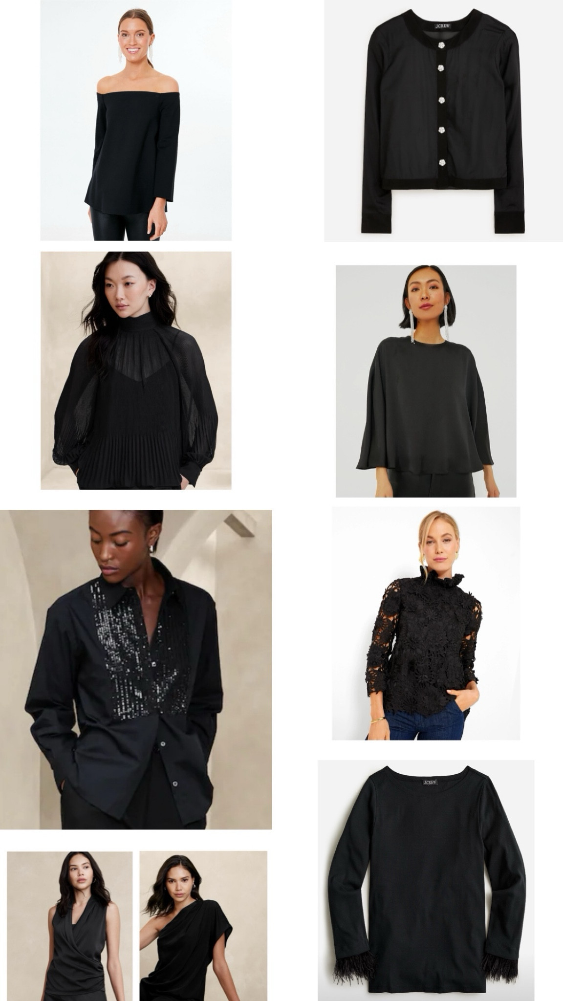 Dressy black tops 

#LTKsalealert #LTKstyletip #LTKparties