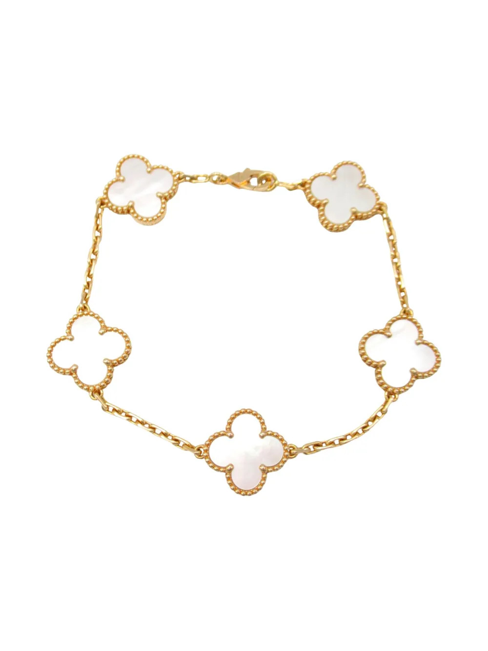 Van Cleef & Arpels 2010s 18K Rose Gold semi-custom Alhambra Bless 5 Motifs Bracelet | Pink | FARF... | Farfetch Global