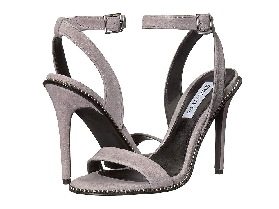 Steve Madden Sylvie Heeled Sandal (Dark Grey Suede) Women's Sandals | 6pm