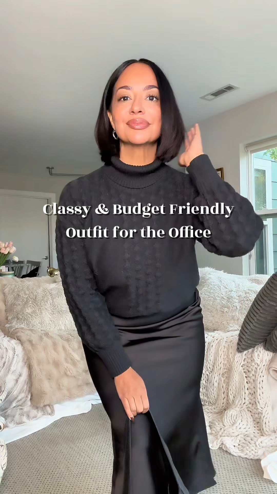 Classy & Budget Friendly Office Outfit for Fall 🖤

Sizing ⬇️

5’3 
Size 8 / Medium
Bust: 34DDD
Waist: 28”
Hips: 43”
Wearing Size Medium in the sweater and Large in the skirt 

workwear, satin skirt, sweater, tote bag, work bag, pumps, slingbacks, black outfit, over 40, petite curvy, midsize 

#LTKFindsUnder50 #LTKWorkwear #LTKStyleTip