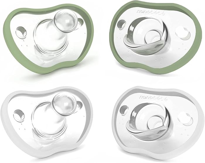 Nanobebe Baby Pacifiers 0-3 Month - Orthodontic, Curves Comfortably with Face Contour, Award Winn... | Amazon (US)