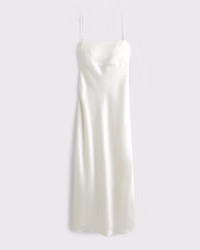 Faux Pearl Strap Maxi Dress | Abercrombie & Fitch (US)