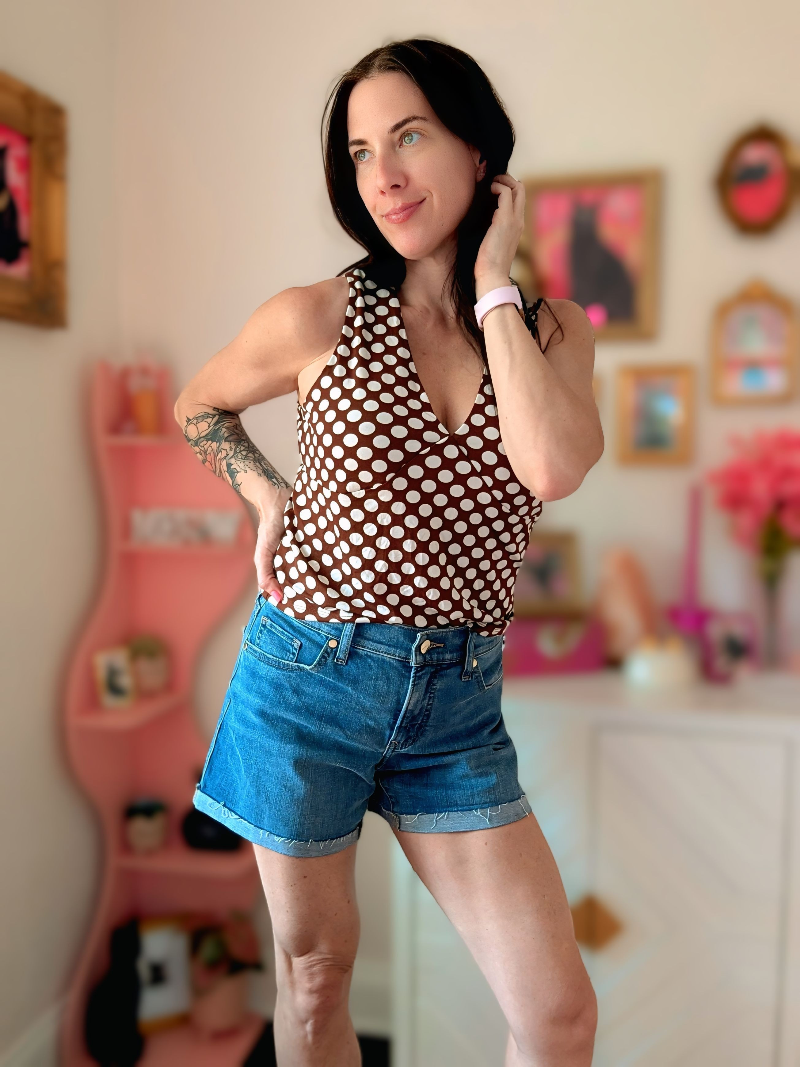 Polka dot girly 🤎🤍

#LTKootd #LTKSaleAlert #LTKOver40