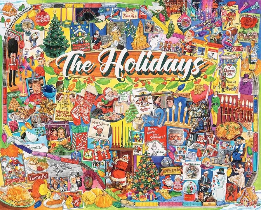 White Mountain Puzzles The Holidays - 1000 Piece Jigsaw Puzzle | Amazon (US)