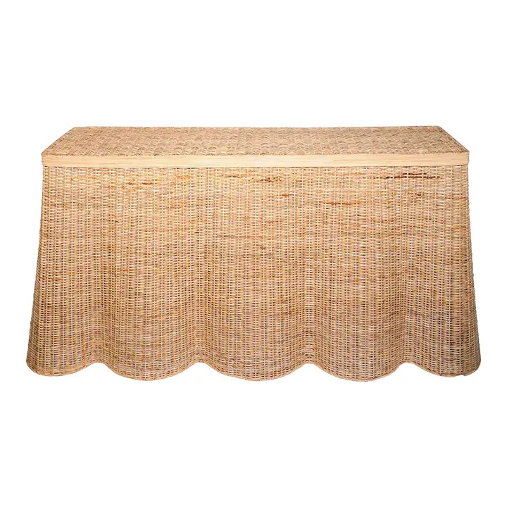 Scalloped Console Table, 60" | Chairish