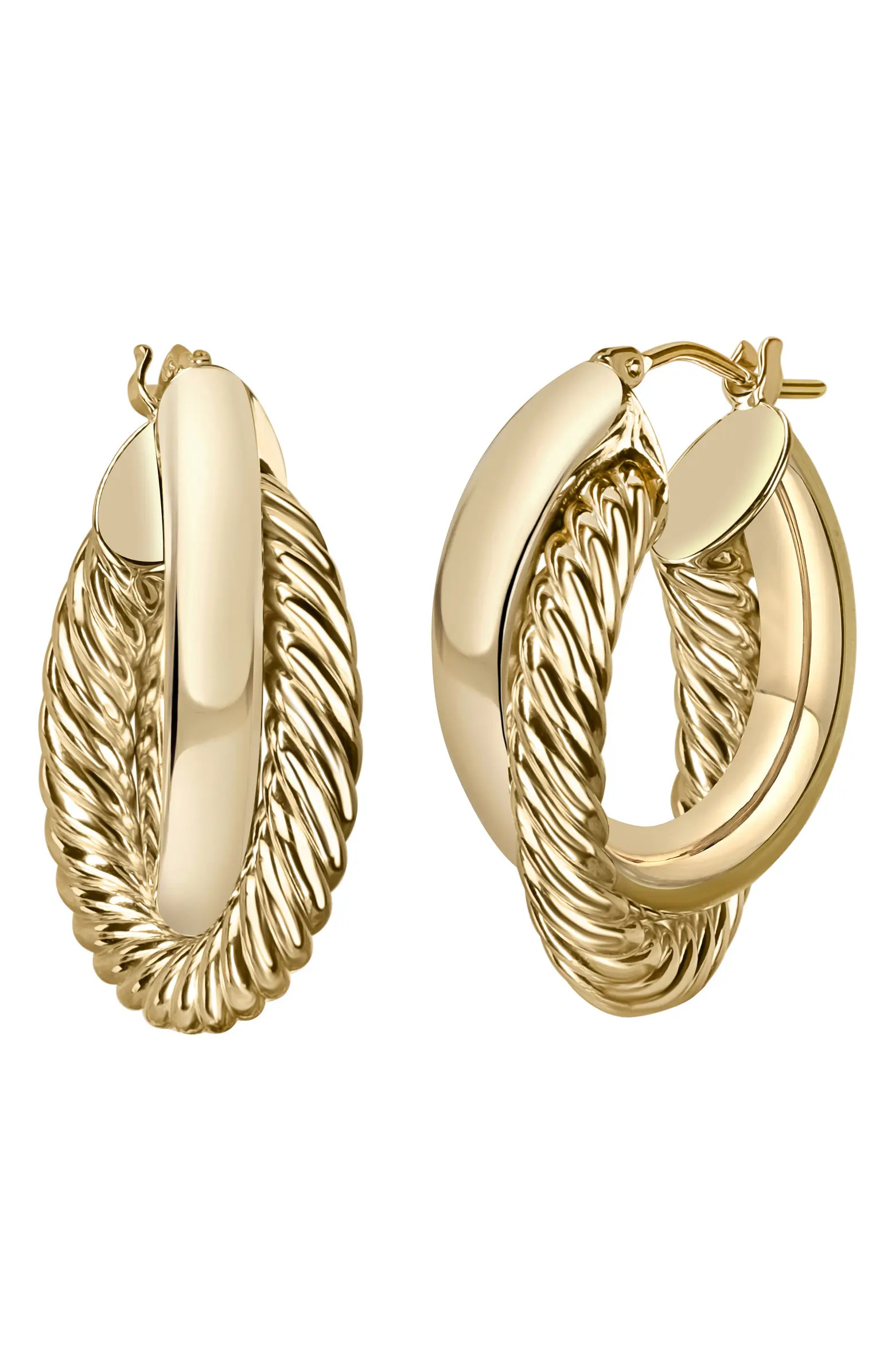 Bony Levy 14K Gold Twisted Hoop Earrings | Nordstrom | Nordstrom