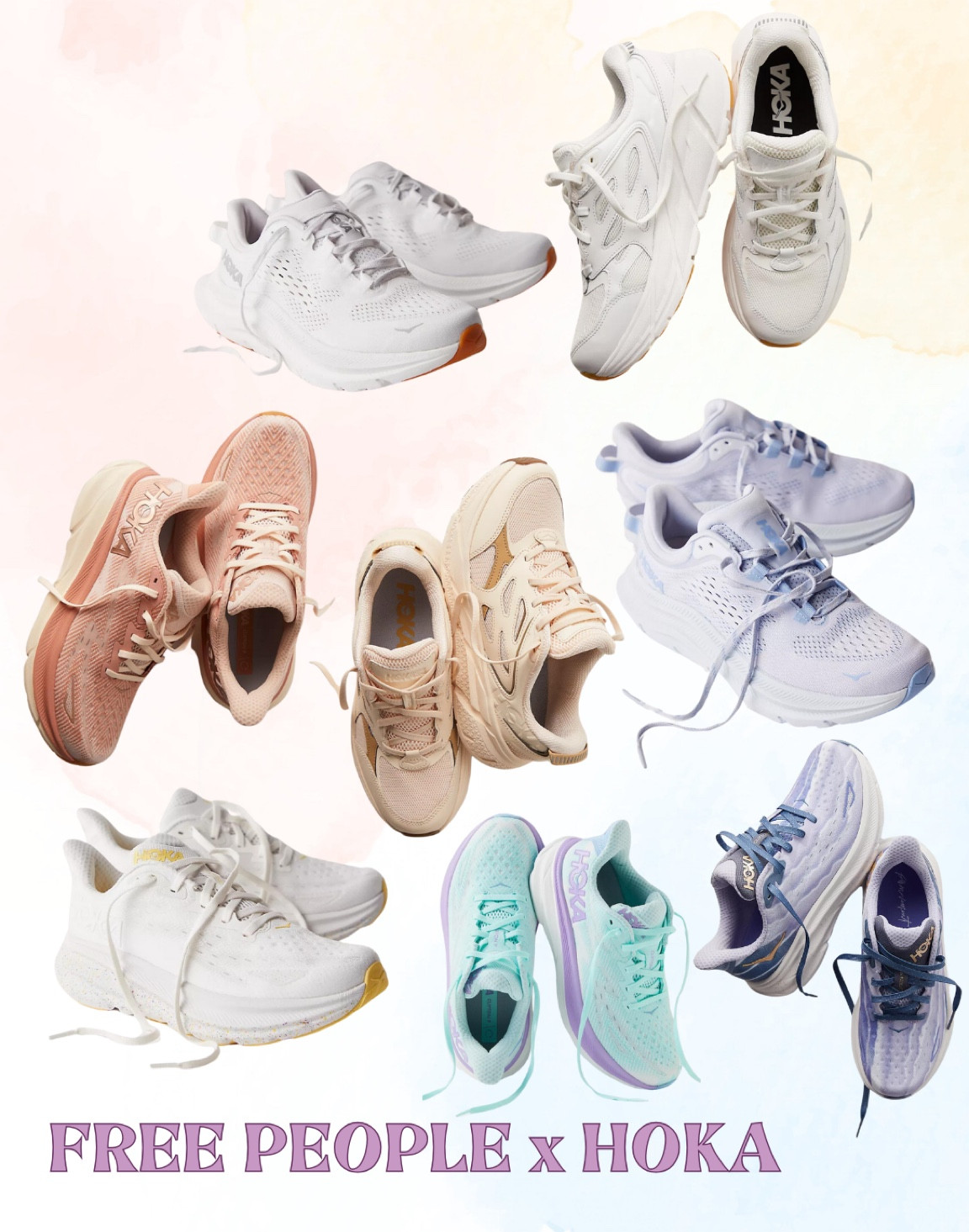 the cutest collab known to man!! 👟

Free people, fp, hoka, running shoes, pastel, collab, mom, mama, aesthetic, teal, purple 