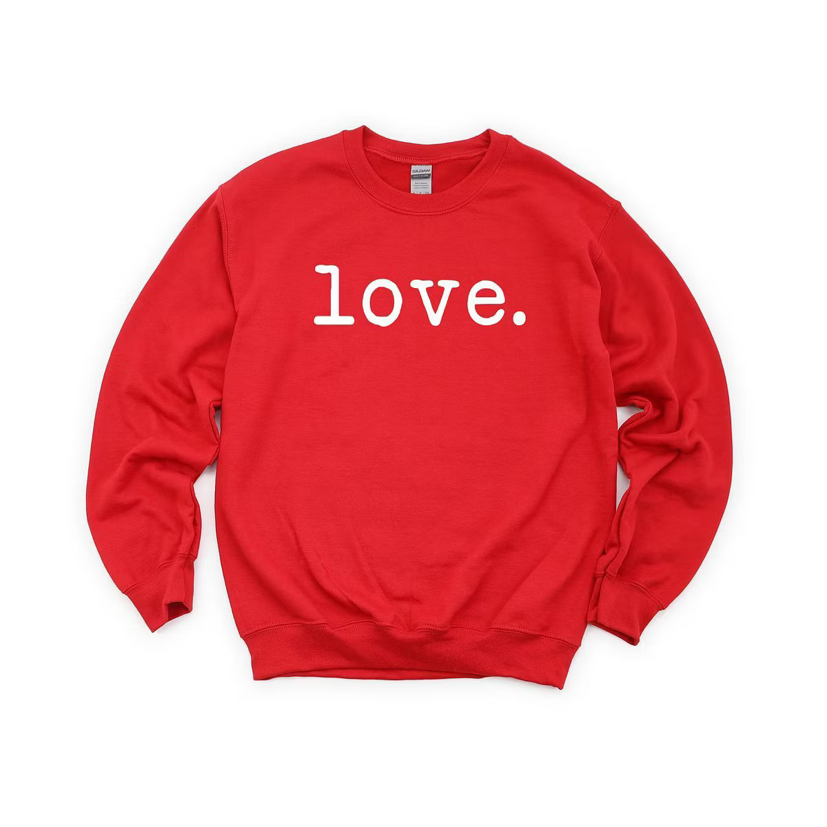 Simply Sage Market Women's Graphic Sweatshirt Love Typewriter - S - Red | Target