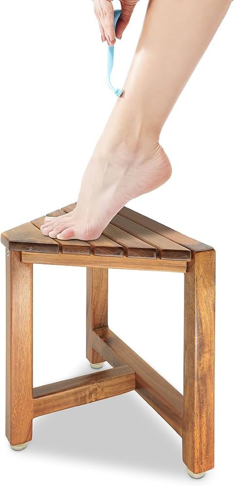 Shower Foot Rest 12 in - Shower Stool for Shaving Legs, Small Corner Bathroom Bench Suitable for ... | Amazon (US)