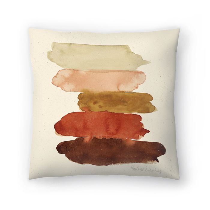 Americanflat Watercolor Swatcheds Rust Brown Throw Pillow By Pauline Stanley | Target