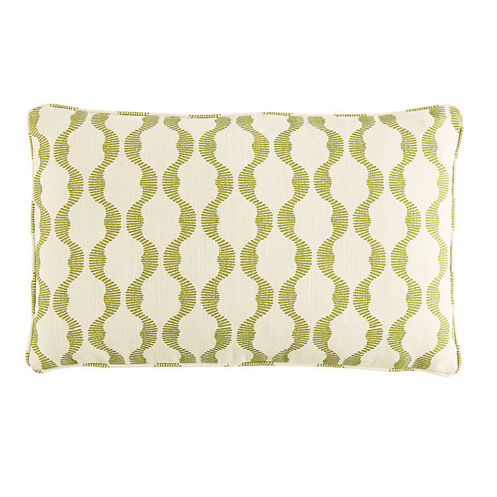Thea Wave Stripe Pillow Cover - Citrus Green | Ballard Designs, Inc.