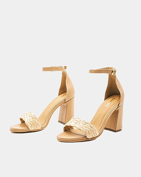 KAANAS Dumai Raffia Strap Heel | Express