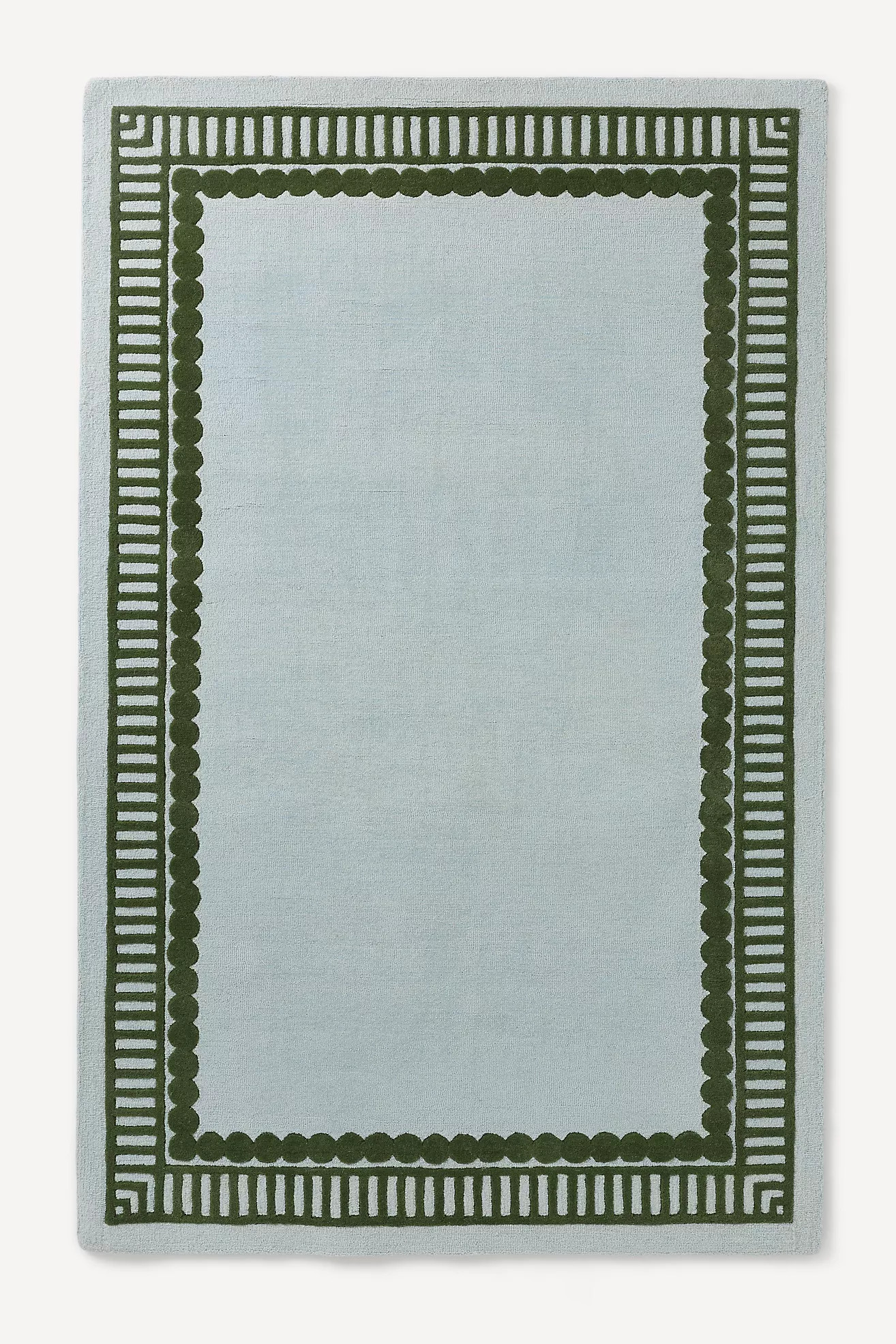 Hayden Tufted Wool Geometric Border Rug | Anthropologie (US)