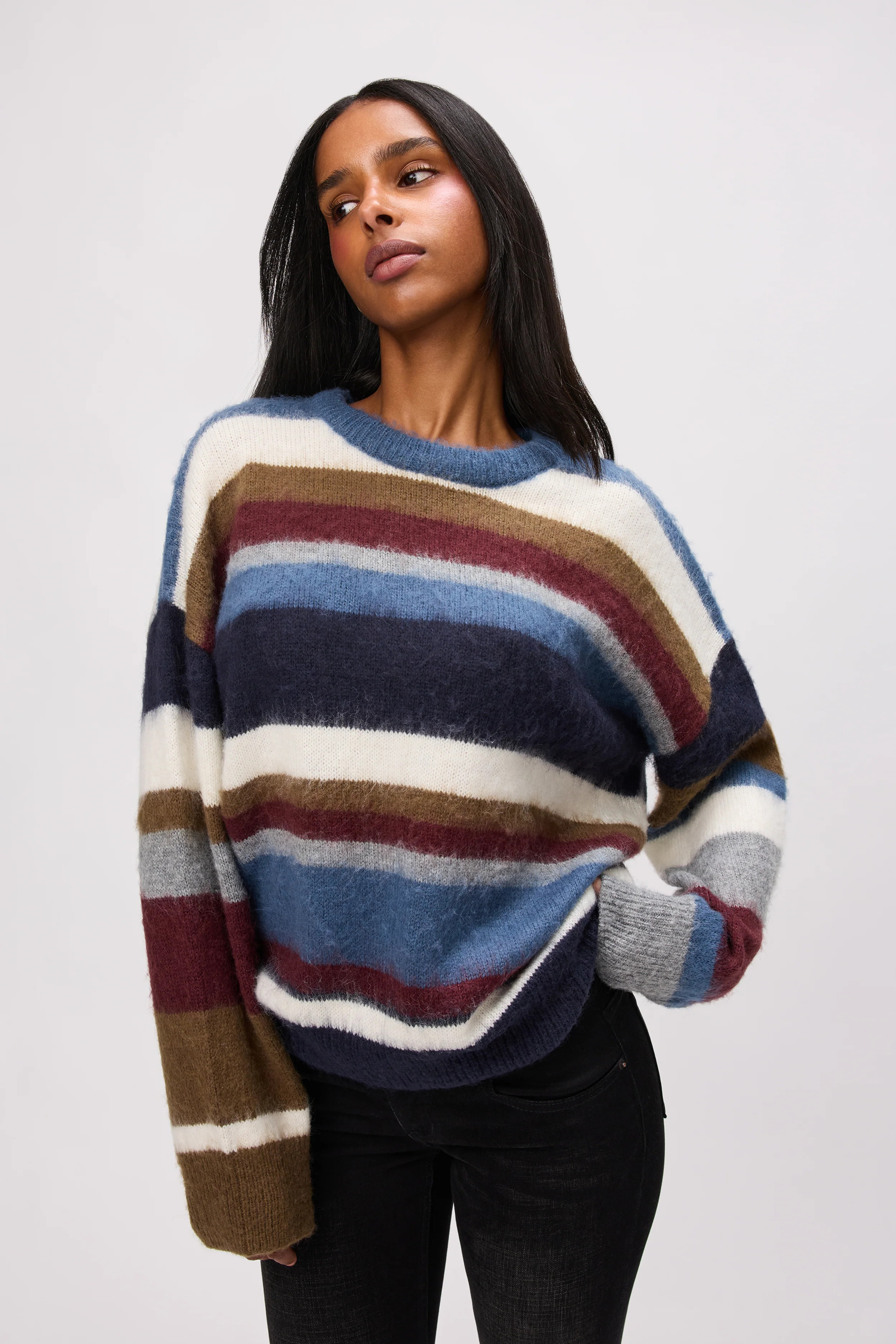Hawley Oversized Stripe Wool Jumper | Danielle Guizio NY