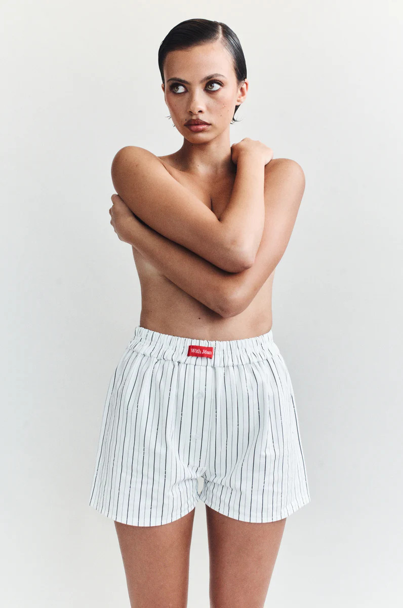 Lucky Boxer Briefs | White Pinstripe | With Jean (US)