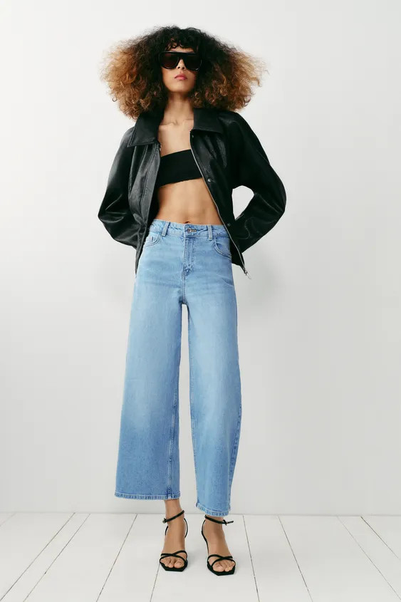 Z1975 HIGH-WAISTED CULOTTE COMFORT JEANS | Zara US