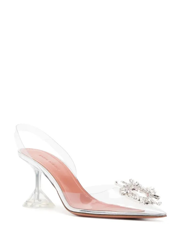 Amina Muaddi Begum 70mm Slingback Pumps - Farfetch | Farfetch Global