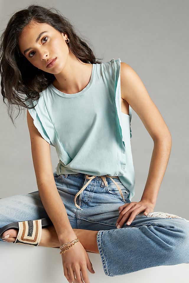 Washed Ruffle Top | Anthropologie (US)