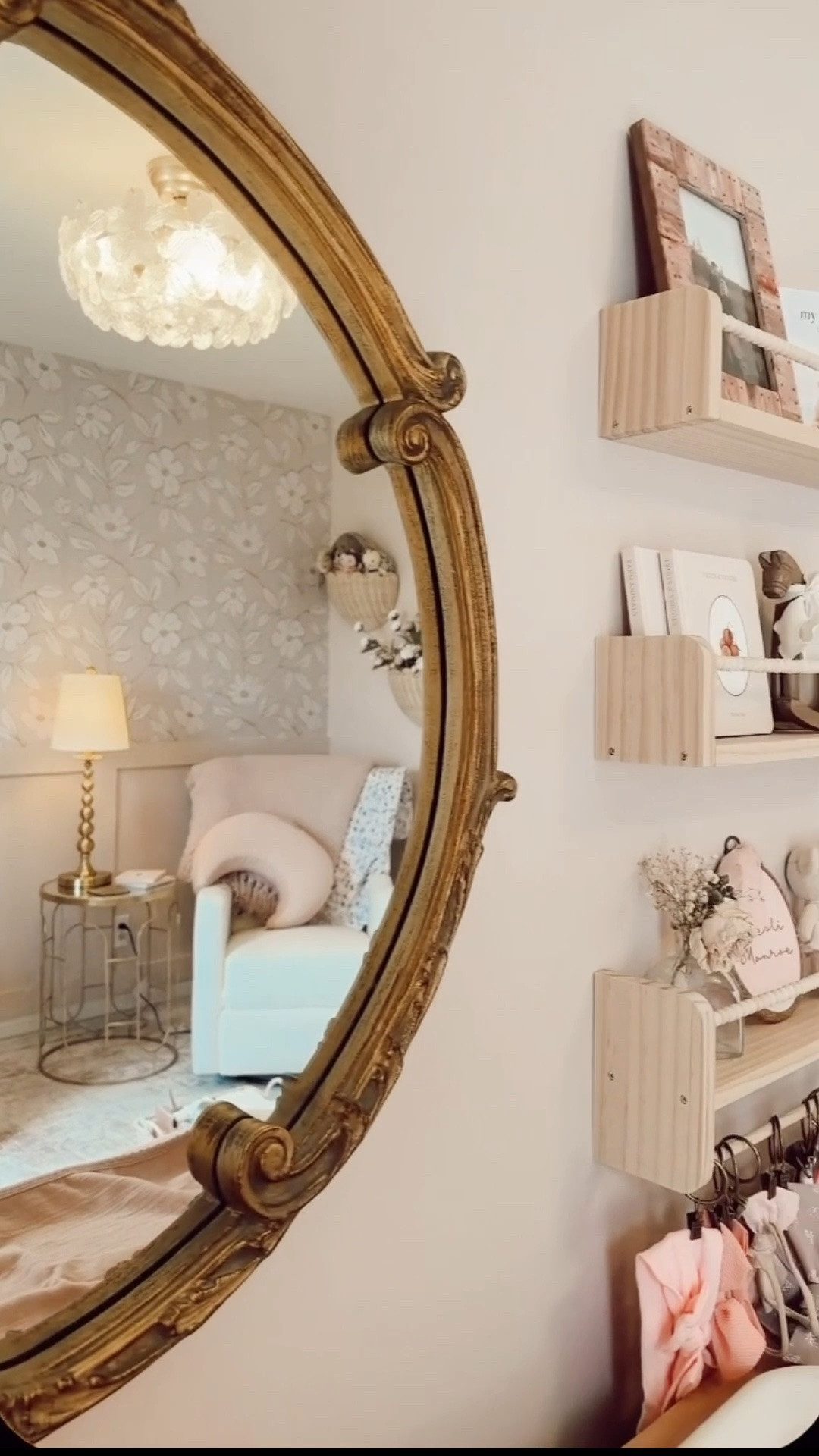 ✨ Baby Girl Nursery 💓🎀🧸✨🕊️ 
Finally sharing with her name reveal! 🤍
Designing the sweetest neutral baby girl nursery with soft beige tones, warm wood textures, floral wallpaper, cozy fabrics, and timeless vintage-inspired decor. This nursery style is calming, feminine, minimal, organic, neutral, airy, warm, and cozy — perfect for creating a peaceful space for your little one.

Sharing all the nursery furniture, neutral nursery decor, boho baby room ideas, girl nursery inspiration, light wood crib, beige nursery paint colors, floral wallpaper, dresser styling, and baby room must-haves you can shop on LTK.
If you love soft neutrals, Scandinavian vibes, natural textures, and classic girl nursery decor, this is for you. 🤍🌿

✨ Shop my baby girl nursery details on LTK:
• Neutral crib
• Matching dresser
• Cozy glider
• Organic bedding
• Floral wallpaper
• Rattan + woven accents
• Vintage-inspired mirror
• Chandelier + wall art
• Soft pillows & blankets

#nurseryinspo #babygirlnursery #neutralnursery #nurserydecorideas #bohonursery #neutralbabyroom #nurseryorganization #vintagenursery #babynurseryinspiration #babyroomideas #newbornprep #secondtrimester #pregnancyhomedecor

#LTKBaby #LTKKids #LTKHome