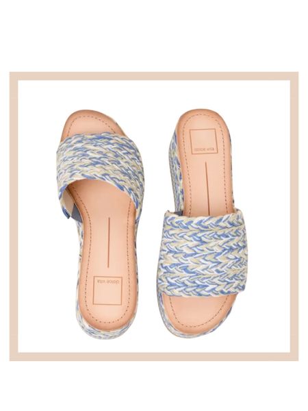 Blue woven flat platform sandals 

#LTKshoecrush #LTKstyletip #LTKfindsunder100
