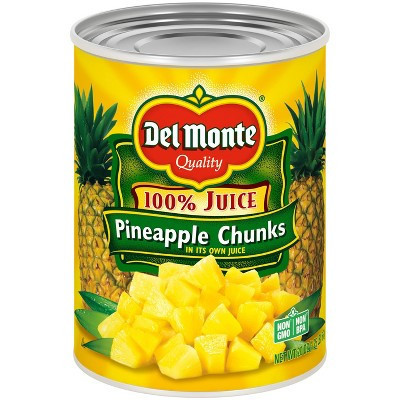 Del Monte Pineapple Chunks in 100% Juice 20oz | Target