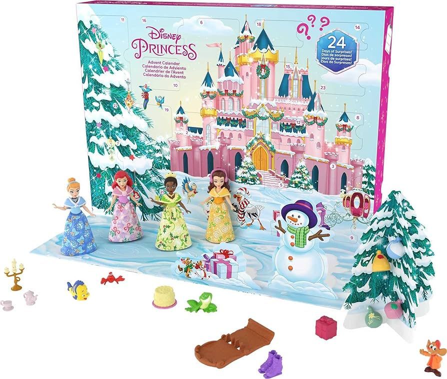 Mattel Disney Princess Toys, Advent Calendar with 24 Days of Surprises, Including 4 Princess Smal... | Amazon (US)