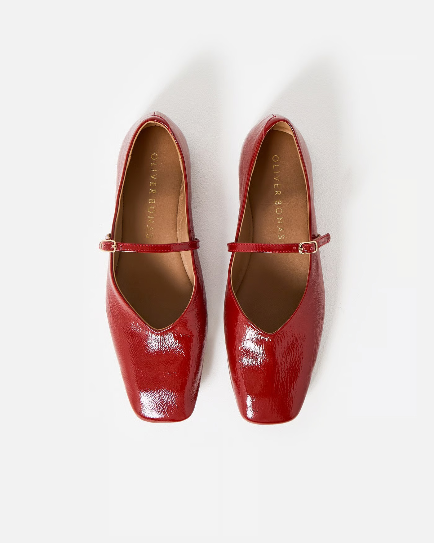 Red Patent Square Toe Mary Janes | Oliver Bonas | Oliver Bonas (Global)