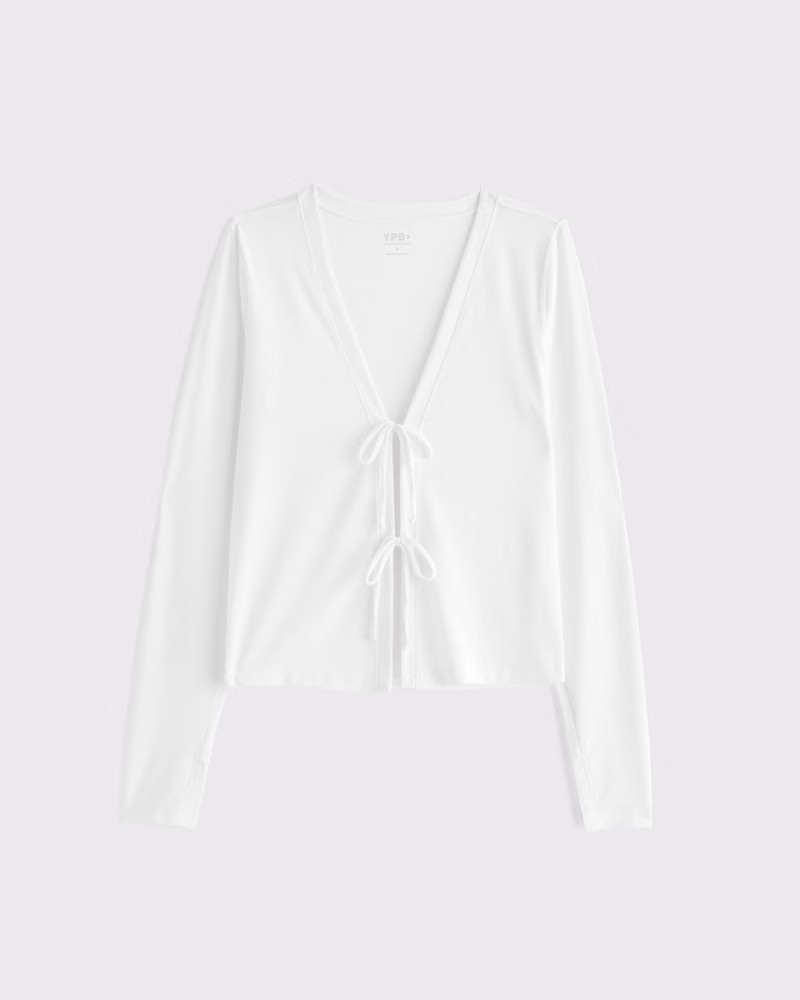 Women's YPB Active Featherweight Tie-Front Cardigan | Women's Tops | Abercrombie.com | Abercrombie & Fitch (US)
