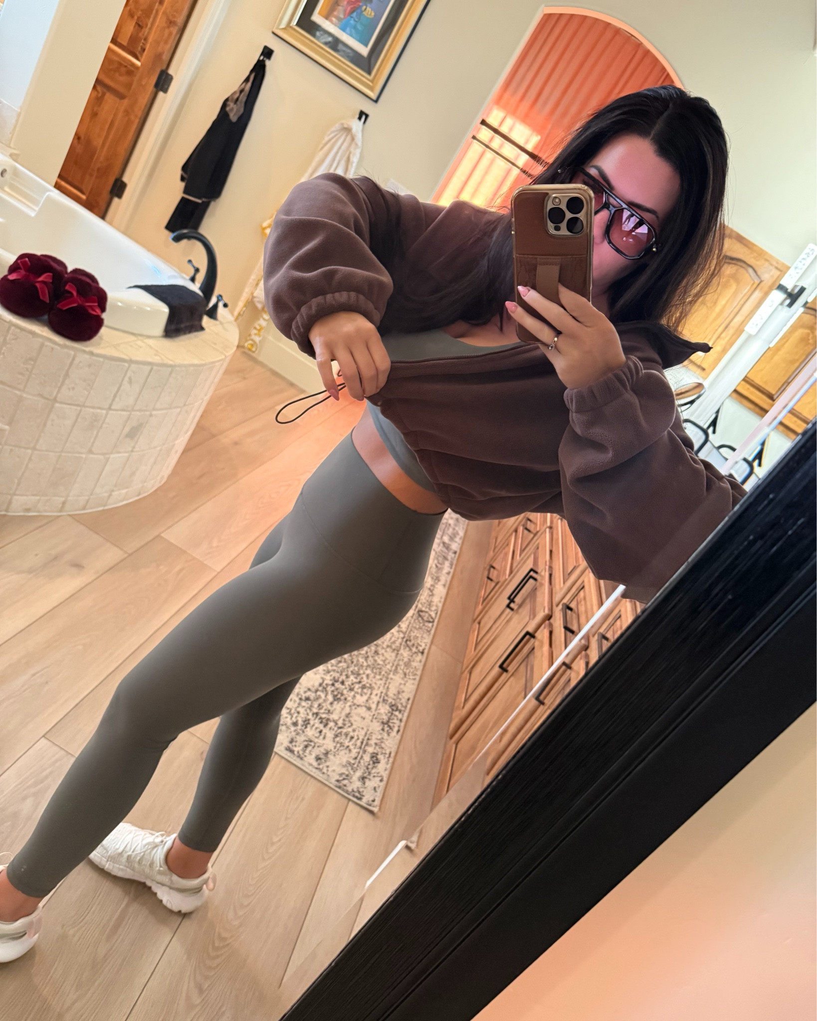 Of course my workout set is Amazon, but this cropped fleece zip-up is the real MVP 🤍 Perfect for throwing over anything. I have it in a couple colors and this newest shade is officially on repeat.

#LTKmomlife #LTKActive #LTKootd