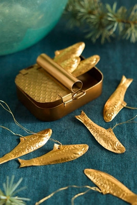 Sardine Ornaments, Set of 8 + Tin | Anthropologie (US)