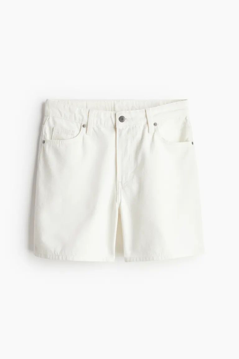 High Bermuda Denim Shorts - High waist - Short - White - Ladies | H&M US | H&M (US + CA)