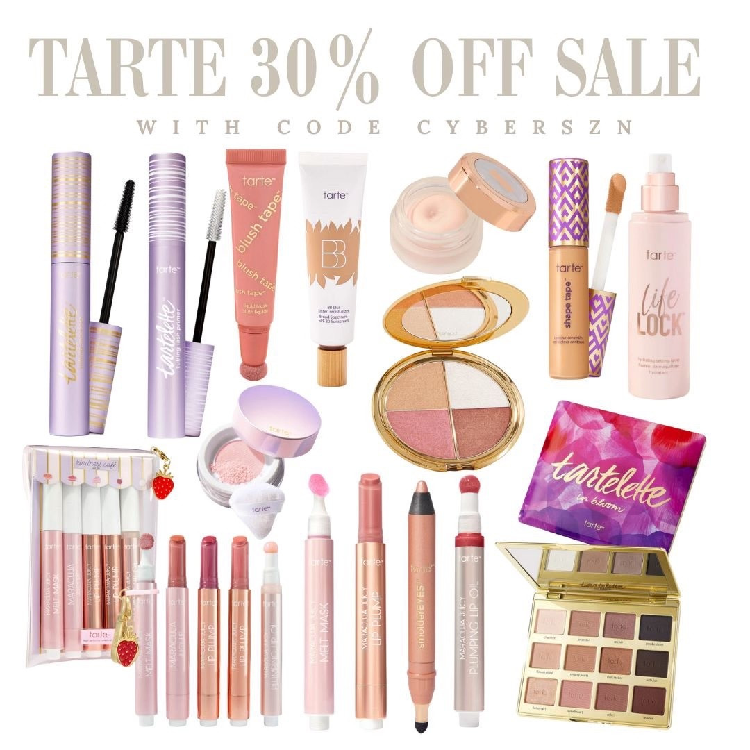 Tarte is 30% off with code CYBERSZN! Lip oils, mascara, holiday kits + more on sale now! #Ad #TartePartner @tartecosmetics

#LTKGiftGuide #LTKOver40 #LTKCyberWeek