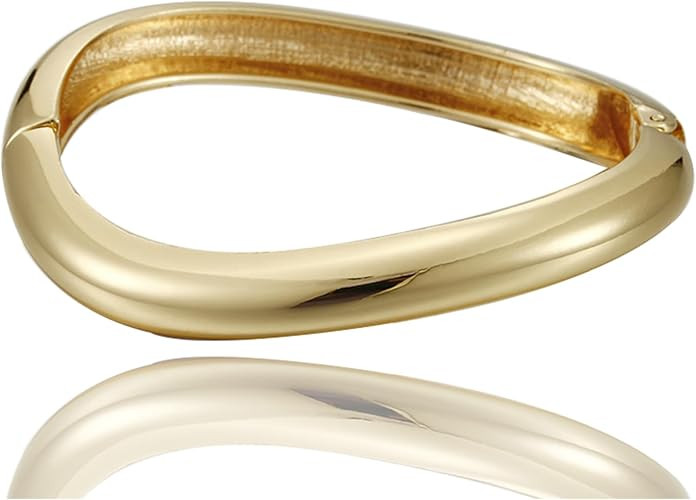 YBMYCM Wide Cuff Chunky Gold Bracelets for Women Open Cuff Bangles Adjustable Wrist Cuff Bracelet... | Amazon (US)