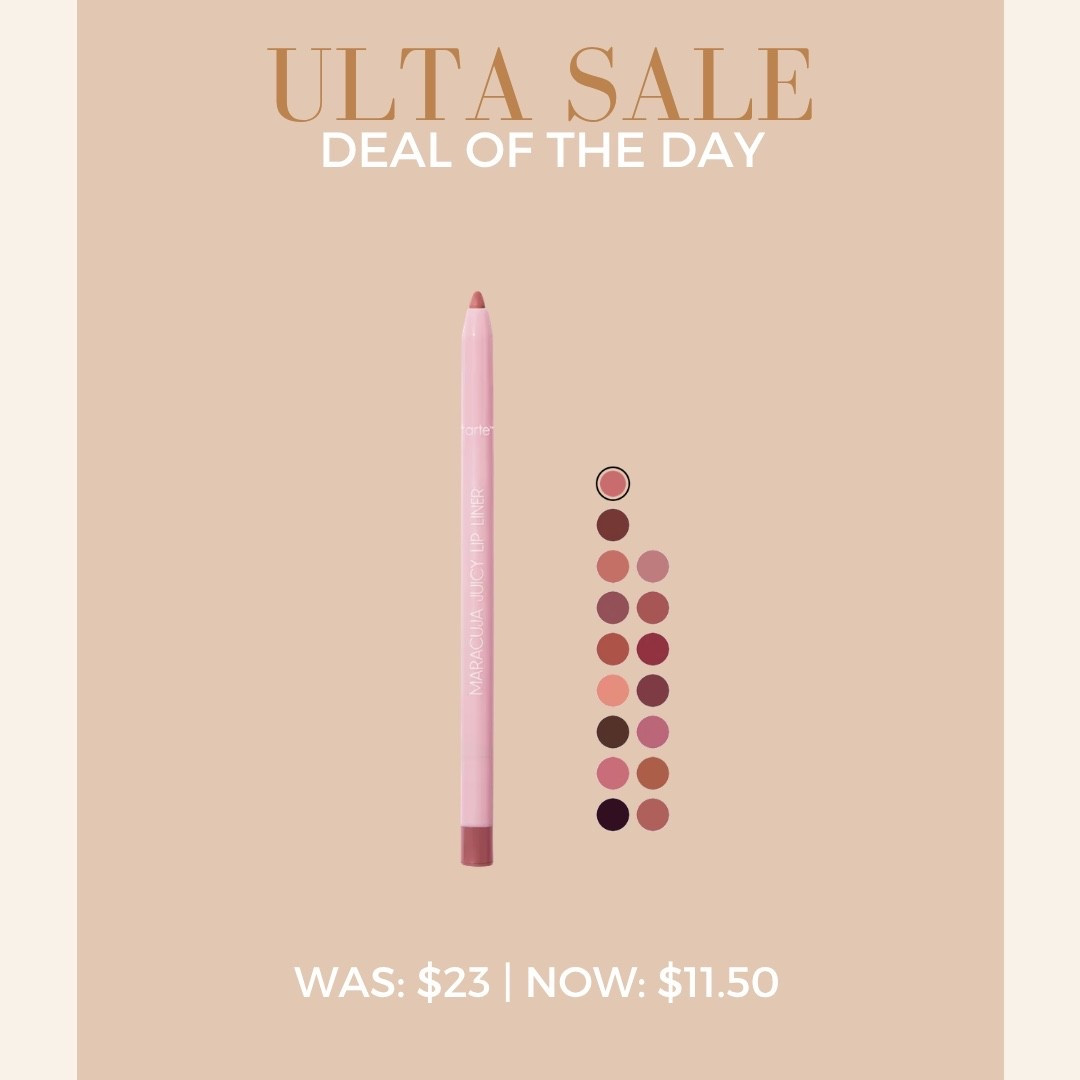 Ulta 21 Days of Beauty Deal of the Day! ✨
Tarte Maracuja Juicy Lip Liner

#LTKSaleAlert #LTKBeauty