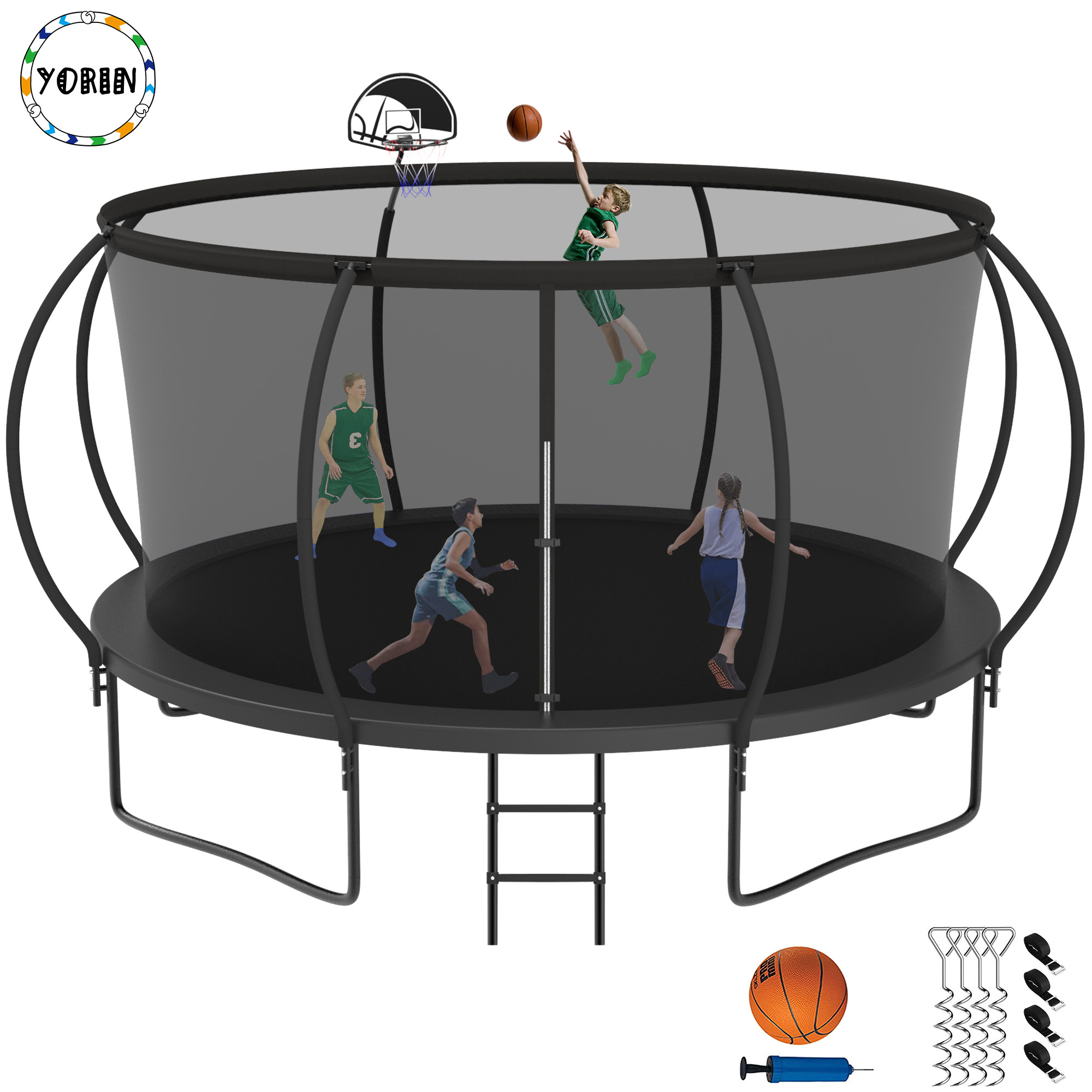 YORIN Trampoline, 14FT 12FT 15FT 16FT Trampoline for Adults and Kids, ASTM Approved 1400LBS Tramp... | Walmart (US)