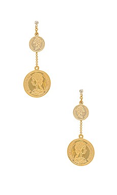 SHASHI Coin Drop Earring in Gold from Revolve.com | Revolve Clothing (Global)