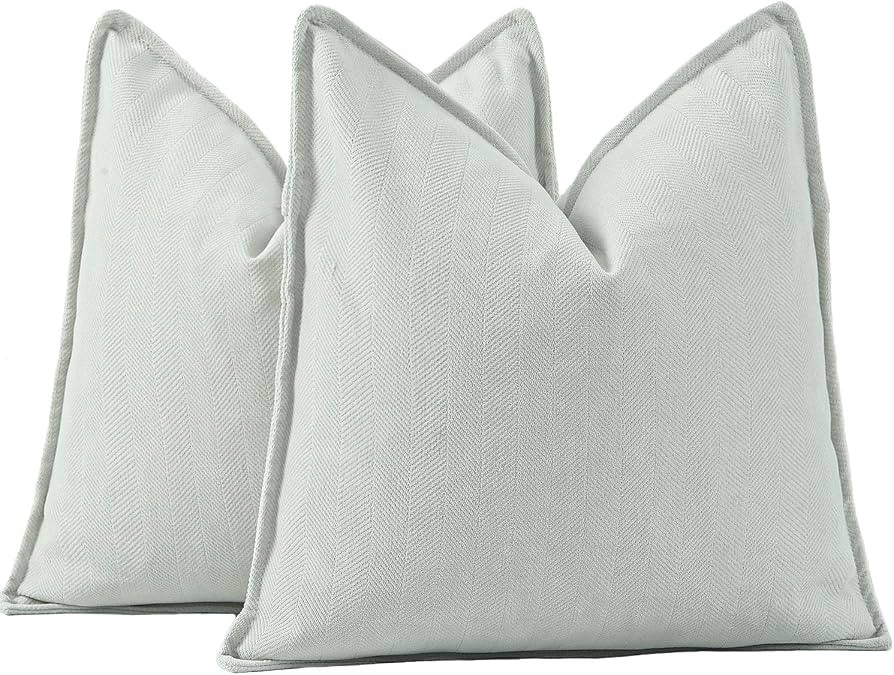 MADIZZ Textured Chenille Throw Pillow Covers Set of 2 Super Soft Decorative Pillow Covers Boho Cu... | Amazon (CA)