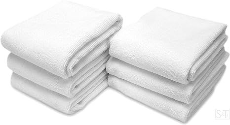 S&T INC. Microfiber Fitness Exercise Gym Towels, 360 GSM, 6 Pack, 16-Inch x 27-Inch | Amazon (US)