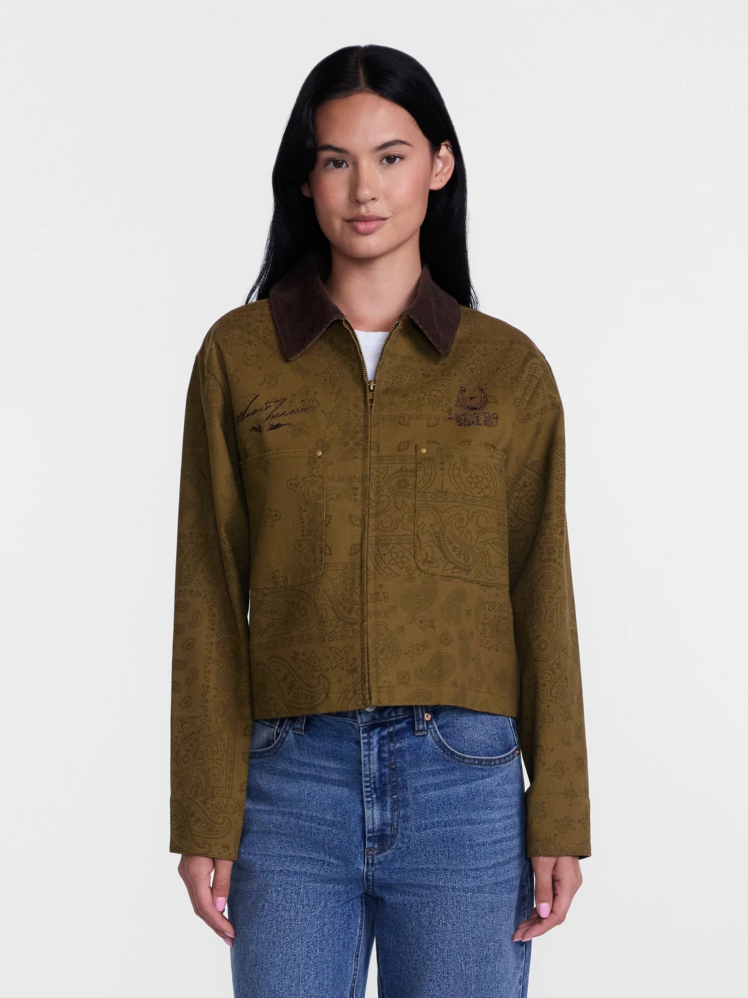 Shania Twain Women's Print Cotton Jacket with Long Sleeves, Sizes XXS-4X | Walmart (US)