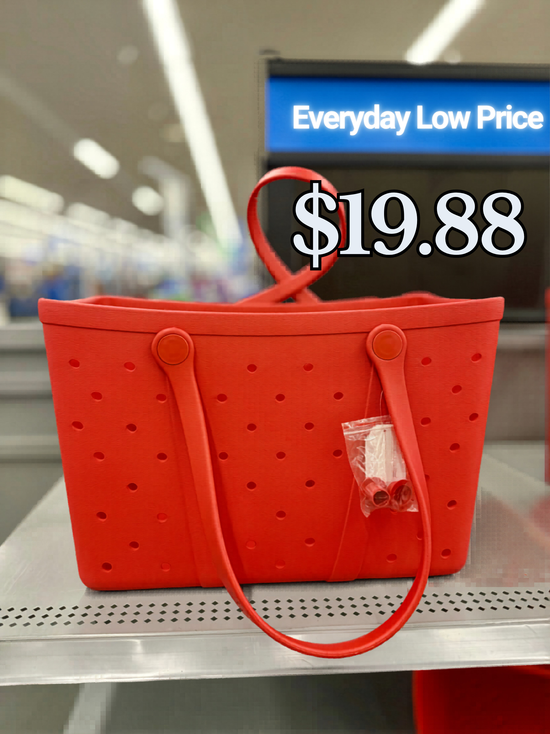 $19.88 Bogg Bag Look Alike ❤️ Run, don’t walk on this one… these always sell out fast when they drop

Waterproof, wipes clean, and holds everything for pool days, lake days, sports, all of it 🙌🏼 I grabbed the red for 4th of July 🇺🇸

Such a good alternative without the $$$ — I wouldn’t wait on this one

Walmart tote Bogg bag dupe under 20 waterproof tote rubber beach bag pool bag lake bag mom bag summer tote affordable beach bag 4th of July accessories 

 #LTKmomlife #LTKTravel #LTKKids