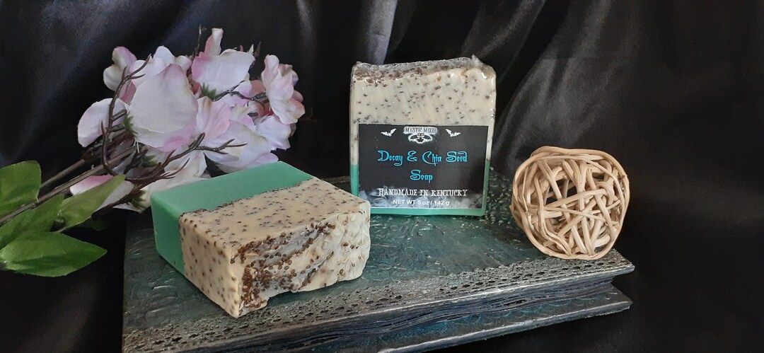 Chia seed bar soap, chia seed soap, exfoliating bar soap, cleansing face, Rose, Jasmine, Ylang Yl... | Etsy (US)