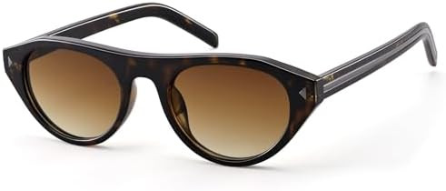 AZorb Retro Small Oval Cat Eye Sunglasses for Women Men, Narrow Vintage Flat Top Sun Glasses with... | Amazon (US)