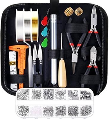 Paxcoo Jewelry Making Supplies Kit with Jewelry Tools, Jewelry Wires and Jewelry Findings for Jew... | Amazon (US)