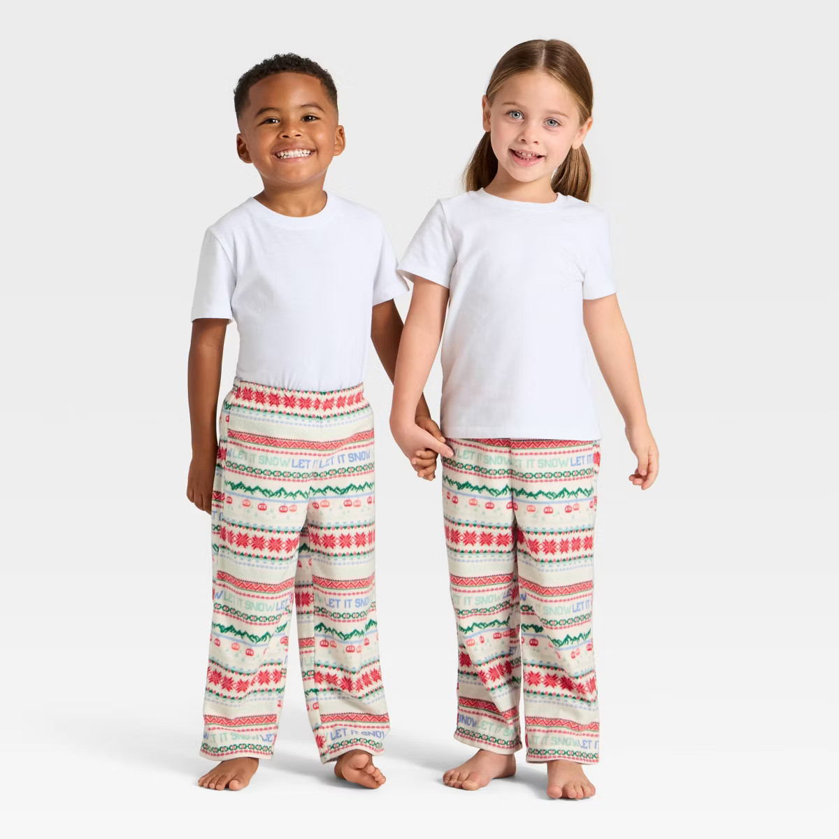 Toddler "Let it Snow" Fair Isle Microfleece Holiday Matching Family Pajama Pants - Wondershop™ ... | Target