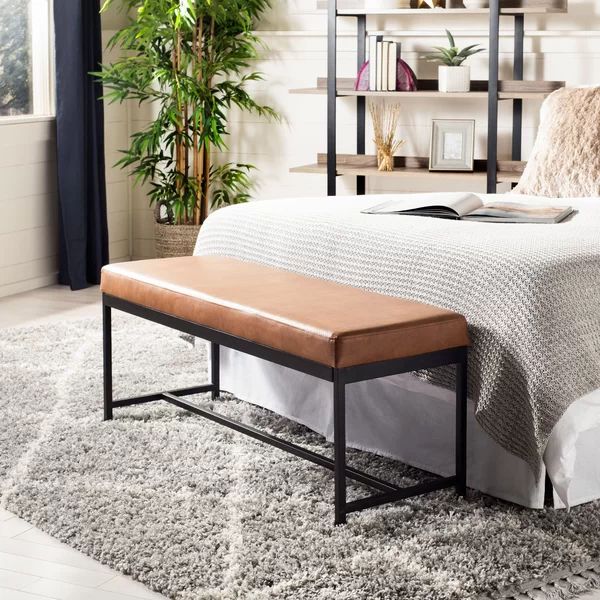 Saddle Faux leather Bench | Wayfair North America