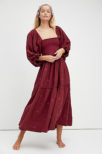 Dahlia Embroidered Maxi Dress | Free People (Global - UK&FR Excluded)