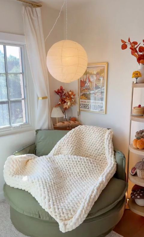 simple cozy nook = perfect place to read 📖🕯️🤎 

 #LTKGiftGuide #LTKSeasonal #LTKHome